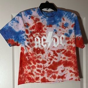 AC/DC tie died tee shirt